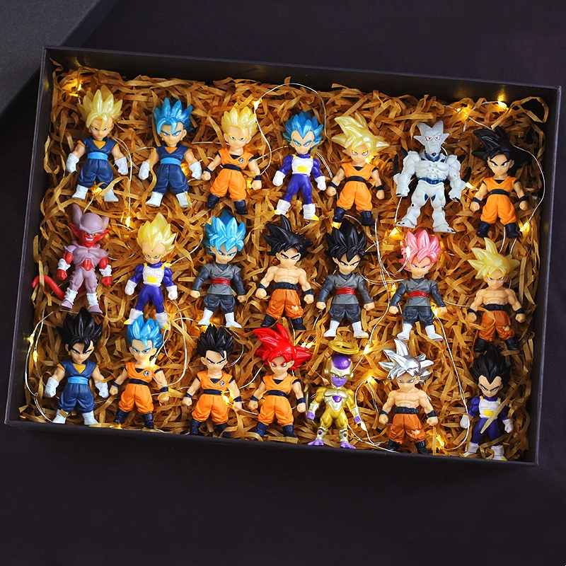 

Dragon Ball Z Anime Figure Super Saiyan Son Goku Son Gohan Vegeta Broly Piccolo Majin Buu Set Action Figurines Model Gifts Toy
