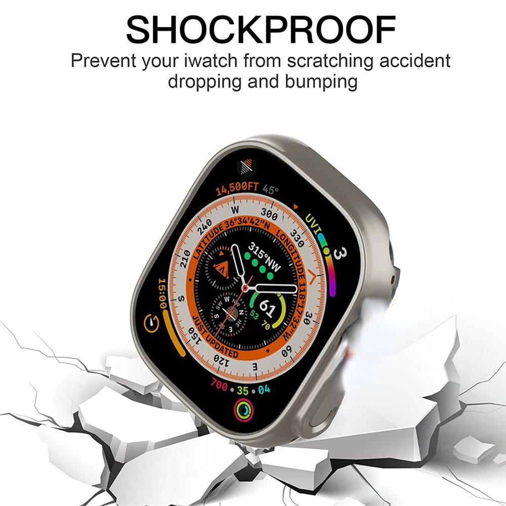 For Apple Watch Ultra 49mm Case + Band Stainless Steel Bracelet For Iwatch Apple Watch 8 7 45mm 41mm Pc Case + Strap Accessories