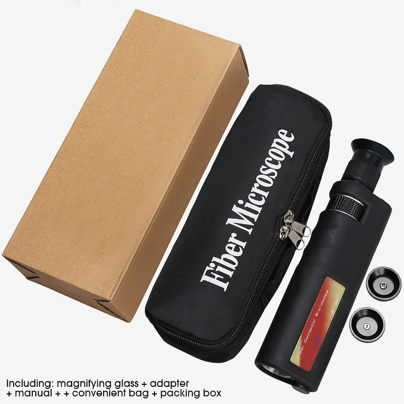 Handheld 200x/400x Fiber Optical Inspection Microscope LED Illumination Anti Slip Rubber