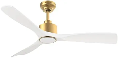 

Inch Indoor Outdoor Ceiling Fan with Quiet DC Motor, 3 Blade Modern White Ceiling Fan with Light and Remote Control for Bedroom