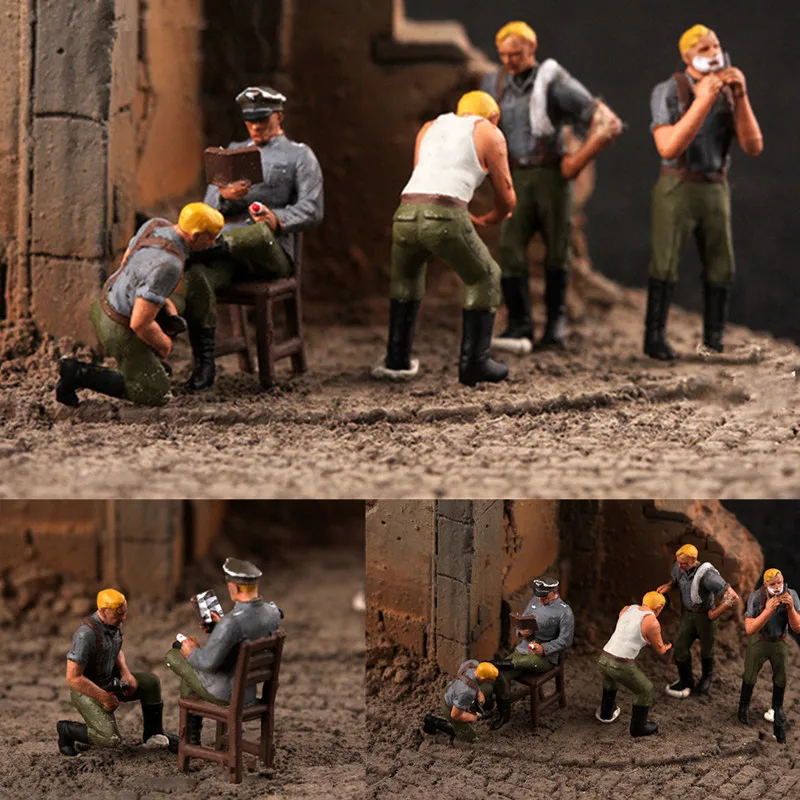 

1:72 масштаб, модель, 5 шт., Реалистичная фигурка, немецкая кукла для мытья и отдыха, игрушки, сцена «сделай сам», аксессуары, коллекционный дисплей для поклонников