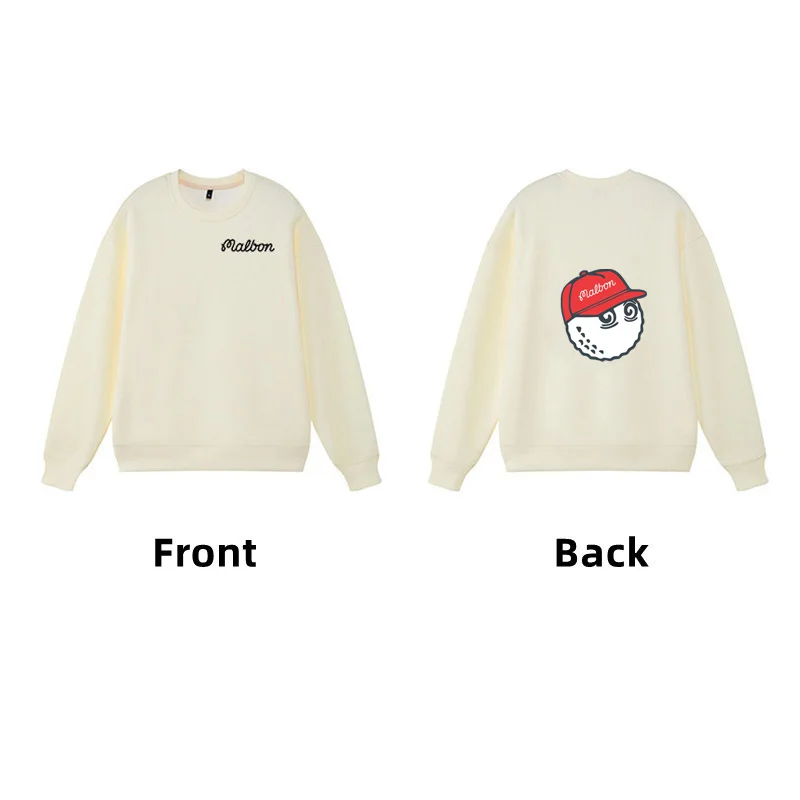 

Топ для гольфа Malbon, Мужской Женский пуловер с круглым вырезом, Панамка, универсальная рубашка с длинным рукавом, модная одежда для гольфа