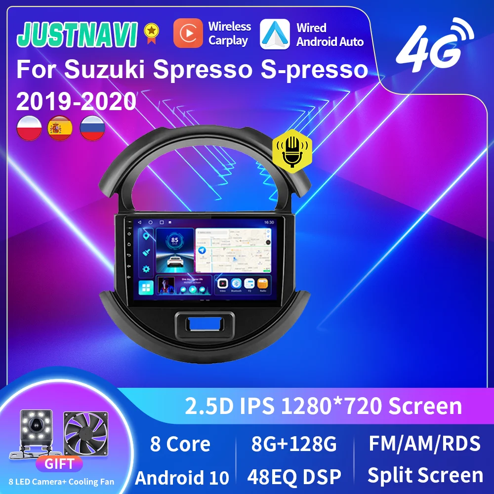 

Автомагнитола JUSTNAVI, Android 10, для Suzuki Spresso S-AT 2019-2020, автомобильный мультимедийный плеер на Android, стереопроигрыватель, 2din DVD