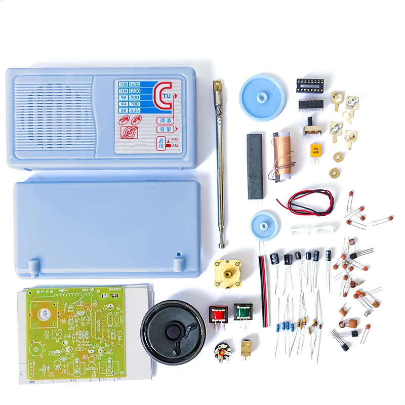 

208 FM / AM Dual Band Radio Electronic Production Kit CD2003GP TA7642 DIY Electronic Kit TDA2822 Radio Receiver With Antenna