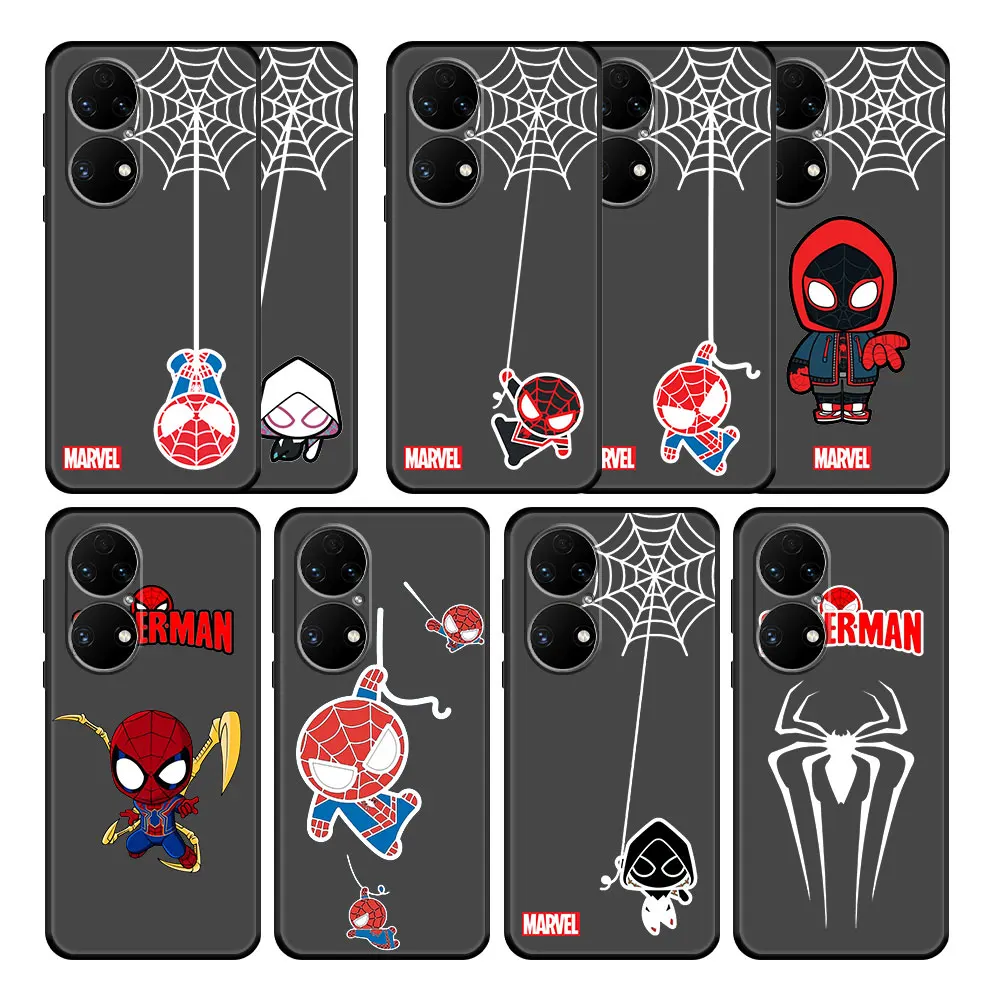 

Celular Marvel spider man spiderman Case for Huawei Nova 5T 9 SE P40 Lite P50 P30 P20 Pro 2019 Y7 E P50E 8i Luxury Matte TPU