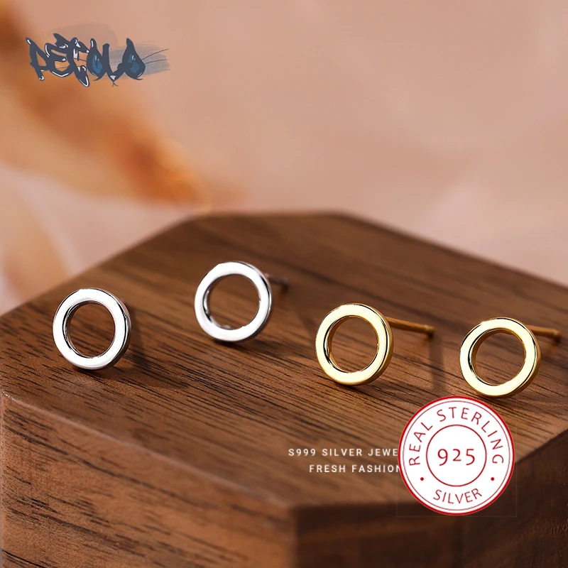 

Изысканные серьги из стерлингового серебра S999 для женщин, простые серьги, модные серьги для повседневной носки с украшениями