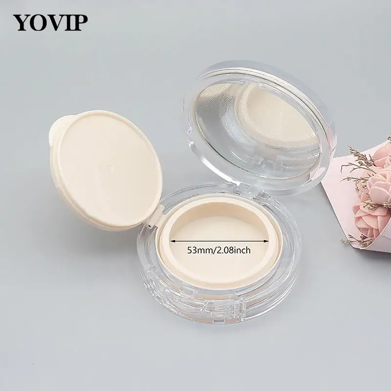 

15g/0.5oz Empty Air Cushion Puff Box For BB Cream Foundation Portable Cosmetic Makeup Case Container With Powder Sponge Mirror