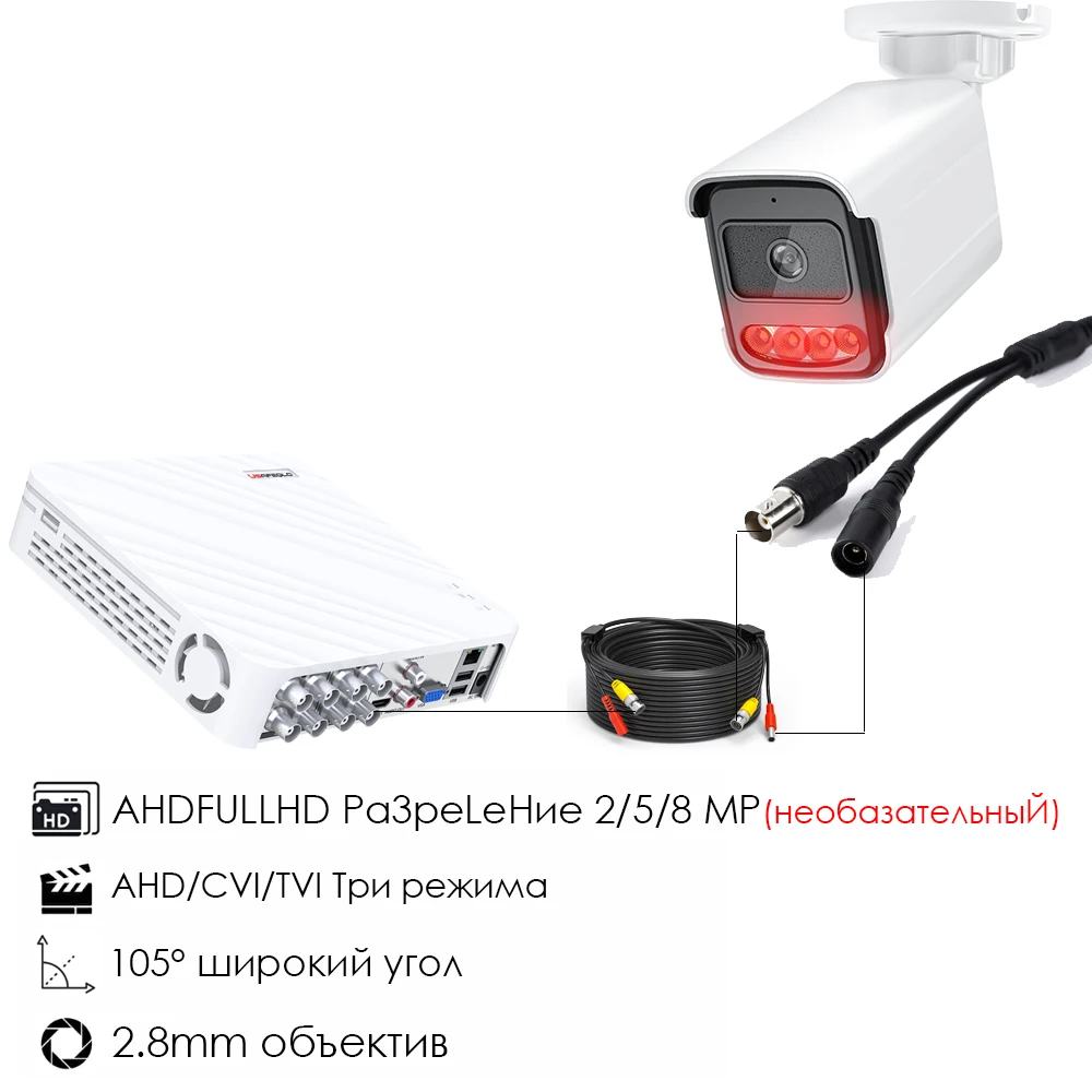 Инфракрасная камера ночного видения CCTV AHD 1080P 5-мегапиксельная HD 4-рядная
