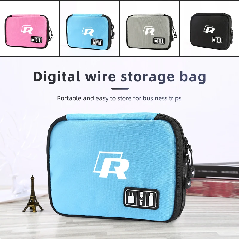 Цифровая сумка для хранения с логотипом автомобиля портативный USB-органайзер