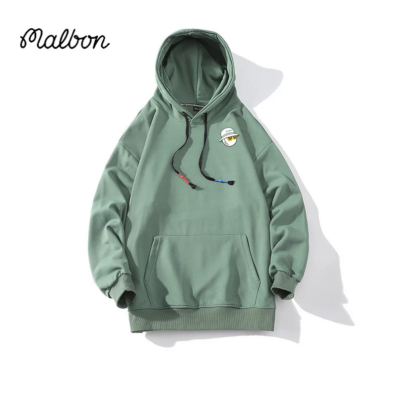 

Malbon Men's Golf Clothes Autumn/Winter 2022 New Hoodie Japanese Men's Loose Long-Sleeved Hooded Top In A Solid Color S-3XL