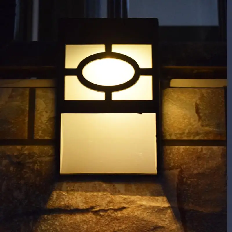 

Outdoor Solar Wall Light Retro Style Wall Lamp Smart Light Control Corridor Light Waterproof For Garden Yard Decoration