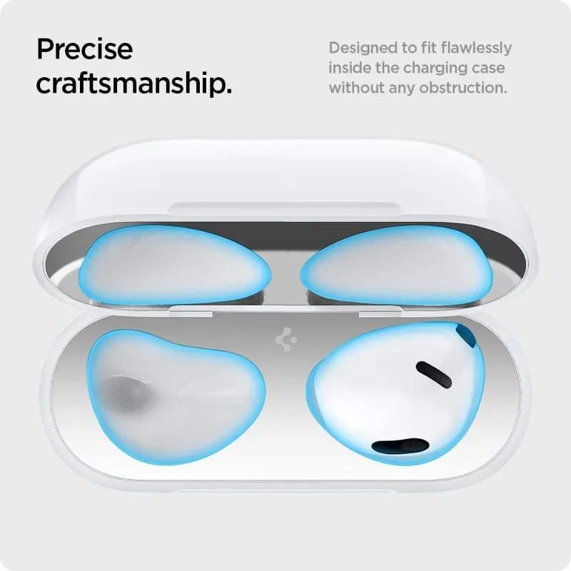 Фото Металлическая пылезащитная наклейка для Airpods Pro, чехлы для наушников Airpods Pro 3 2, защитный чехол для наушников с чистящей щеткой №4