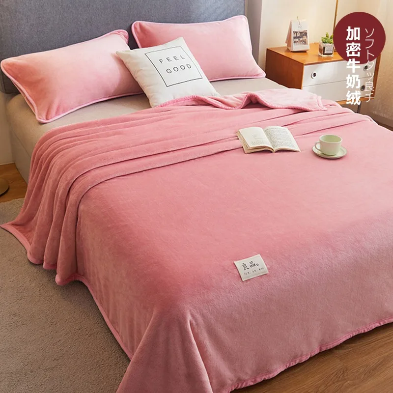 

Double layer thickened blanket for autumn and winter warmth insulation
