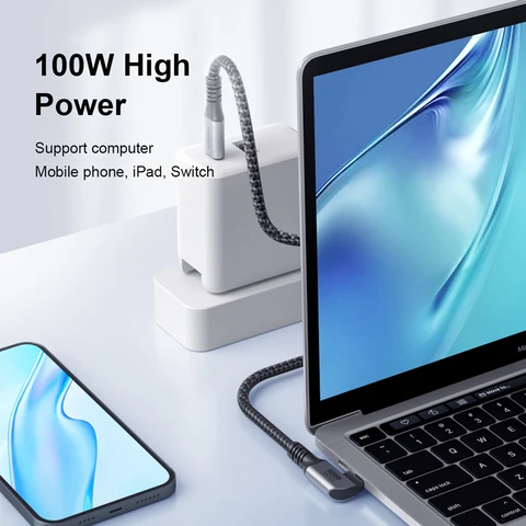 Кабель Hagibis USB C — USB C Кабель USB 3.2 Gen 2 Type C 10 Гбит/с 4K 60 Гц Видео 100 Вт Быстрая зарядка для iPhone 17 Macbook Pro iPad