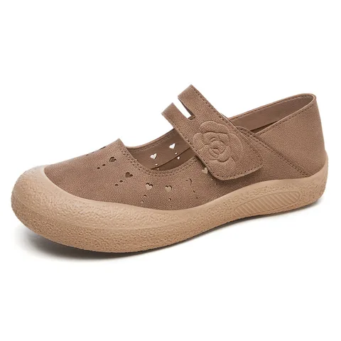 Women's Casual Breathable Shoes Without Laces Summer 202 Comfortable Non-Slip Soft Sole for Walking Street Shoes for Moms Low Cut Style