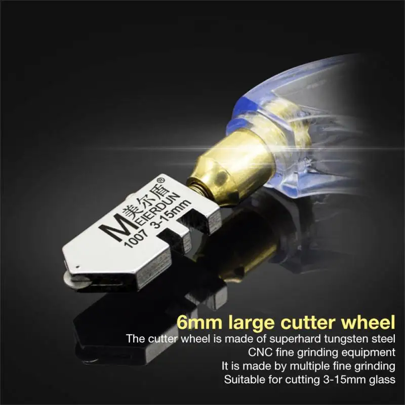 

Hand-held Tile Cutter No Collapse Roller Glass Knife Transparent Handle 3-15 Mm Glass Cutting Machine Cutting Machine Sharp