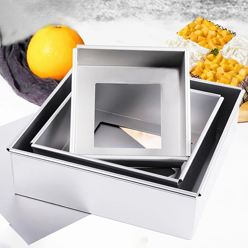 

Square Cheesecake Pan for Cake Baking Mold Non-stick with Removable Bottom Anodized Aluminum