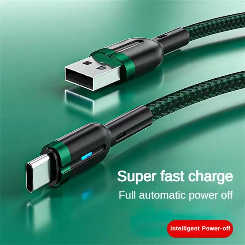 

2A USB Type C Cable Fast Charging Wire For OPPO Oneplus Huawei Samsung Realme USB C Charger Data Cord With Breathing Light