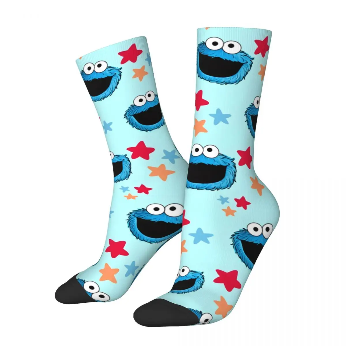 

Счастливые мужские носки звезда печенье ретро улица Сезам стиль новинка выходные носки с принтом в подарок