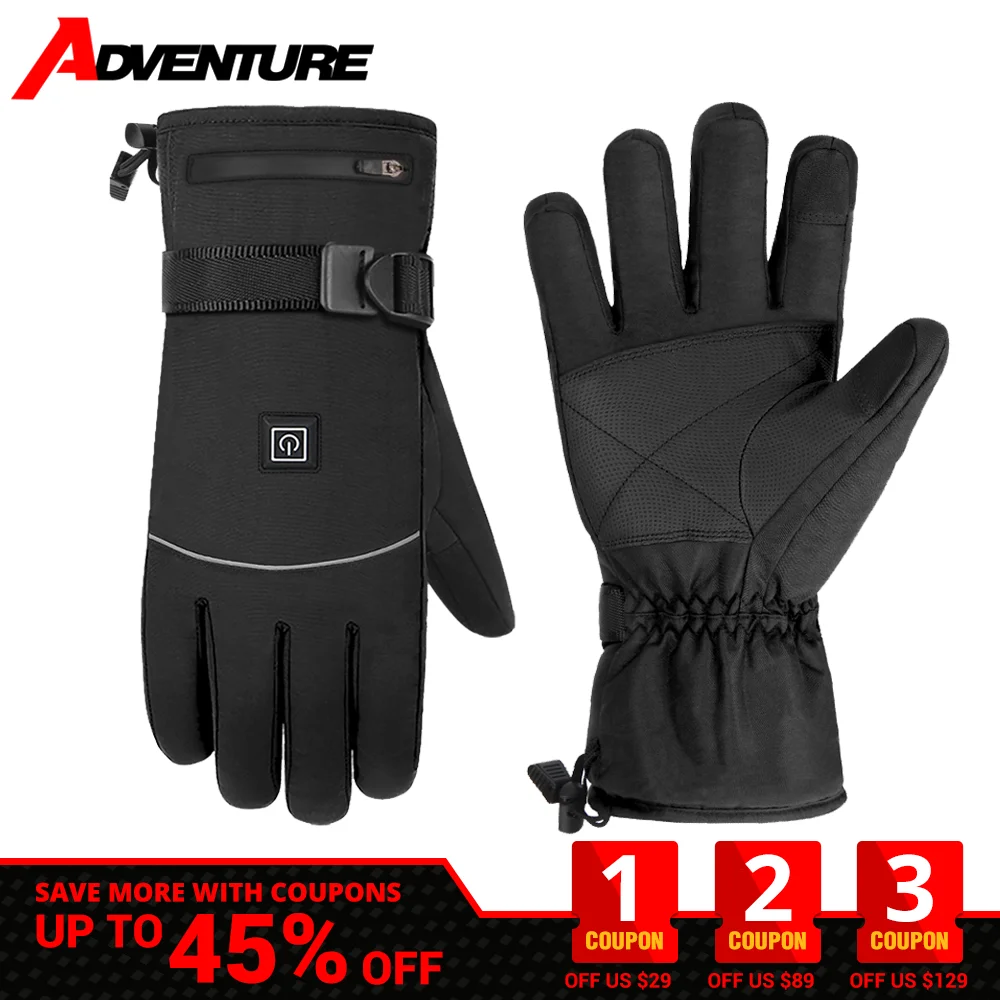

Motorcycle Heated Gloves Motorbike Electric Heating Gloves Touch Screen Warm Waterproof Gloves Moto Winter Riding Accessories