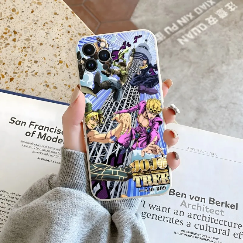 

JoJo's Bizarre Adventure JoJo Phone Case Candy Color For IPhone 14 12 13 11 Pro Max Mini X XR XS Max 7 8 Plus Silicon Cover