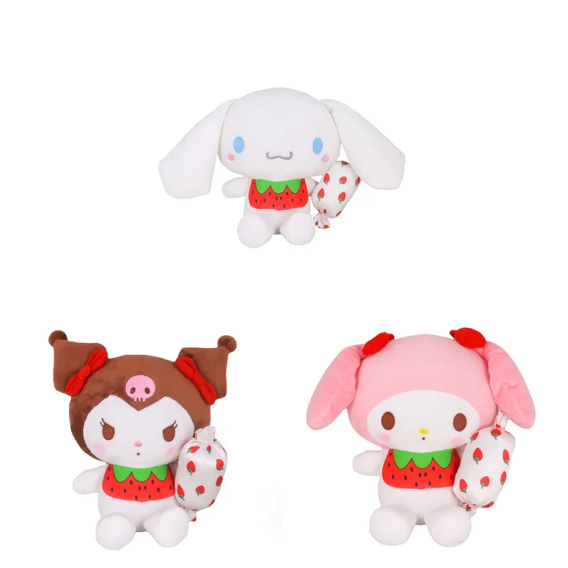 

Новинка Sanrio Мультфильм клубника конфеты Kuromi My Melody Cinnamoroll Кукла Плюшевая Игрушка кавайная Сидящая осанка кукла украшение для дома подарок