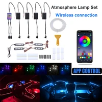 car optical fiber atmosphere lamp interior ambient light strip decoration neon lamp coreless connection app bluetooth control
