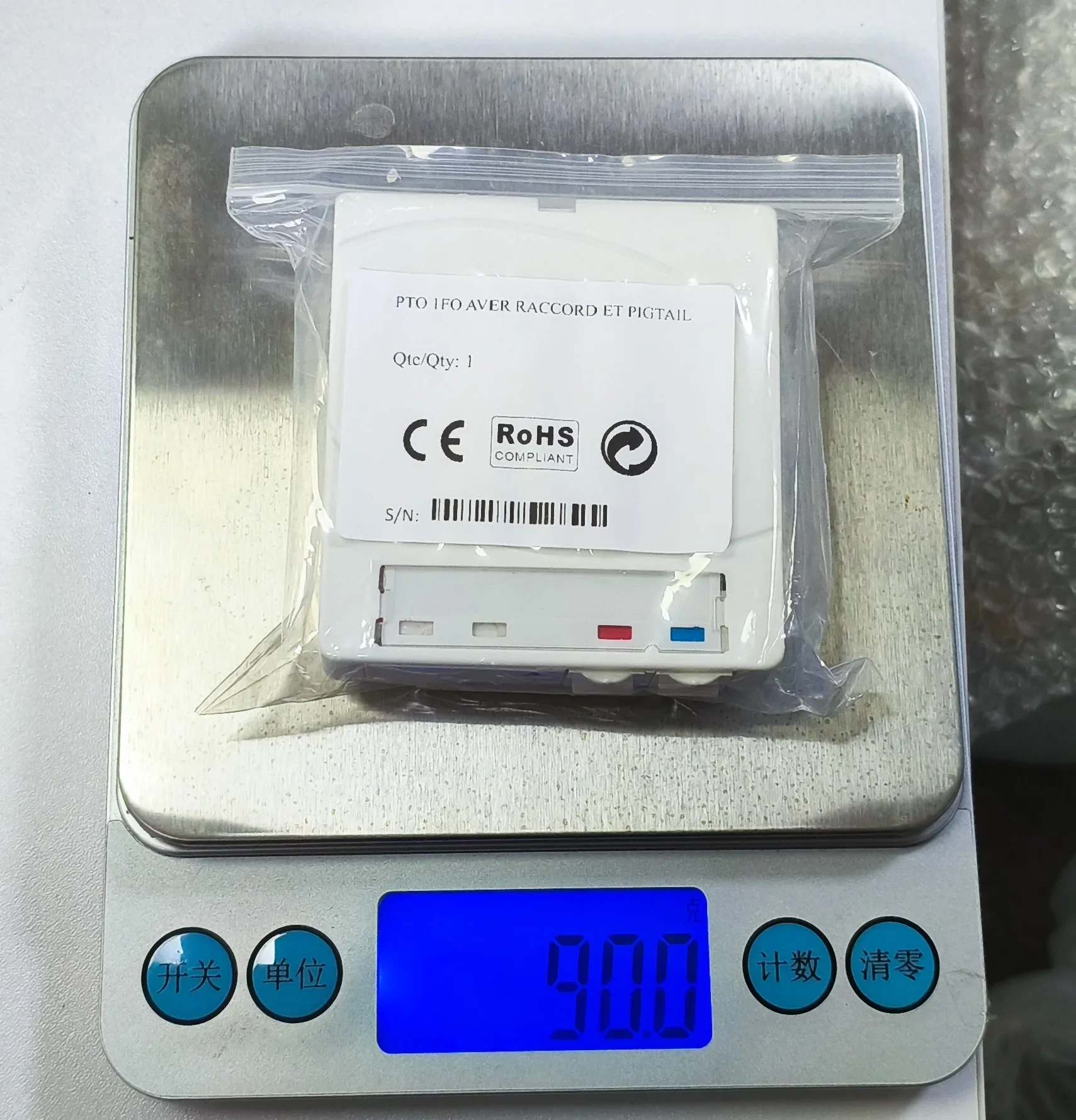 Франция PTO Box 1Fo Оптоволоконная розетка с косичкой SC/APC и адаптером оконечная