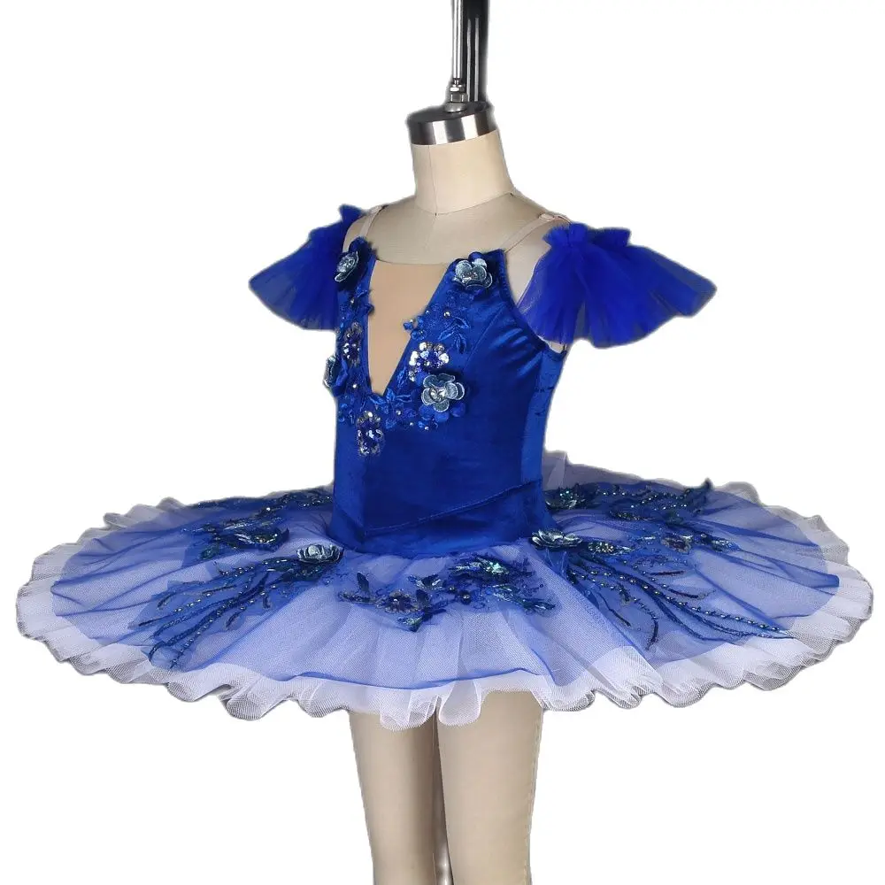 Velvet Blue Bird Ballet Tutu Black Swan Pre-professional For Competition Or Performance Dance Costumes | Тематическая одежда и