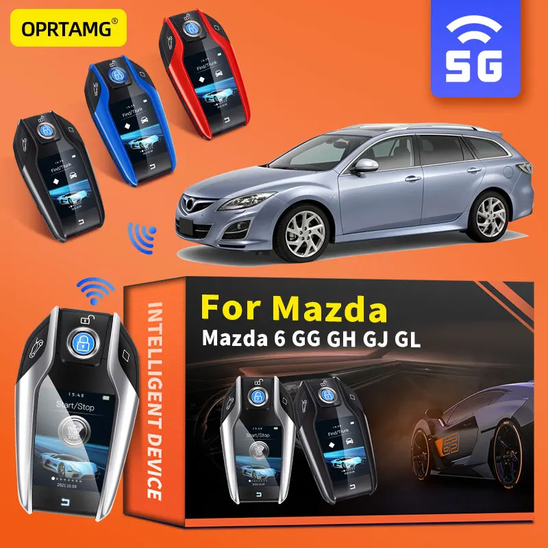 

For Mazda CAROL 6 GG GH GJ GL Car Smart Remote Control Key LCD Display Keychain Touch Screen Smart Key Auto Accessories