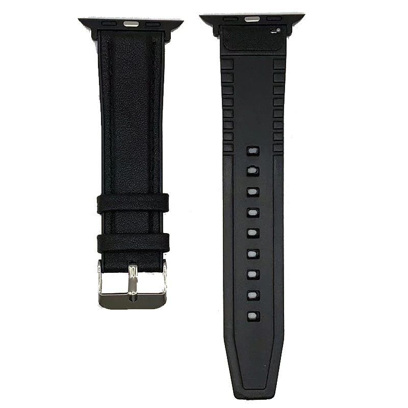 49 45 44mm Silicone Leather Strap For IWO Series 6 7 8 Ultra Smart Watch T500 W27 XS8 Smartwatch T900 Pro S8 X8 Max Wristbands
