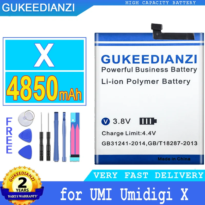 

4850 мАч последнее производство оригинальный GUKEEDIANZI высококачественный Сменный аккумулятор для UMI Umidigi X аккумулятор большой мощности + Беспл...