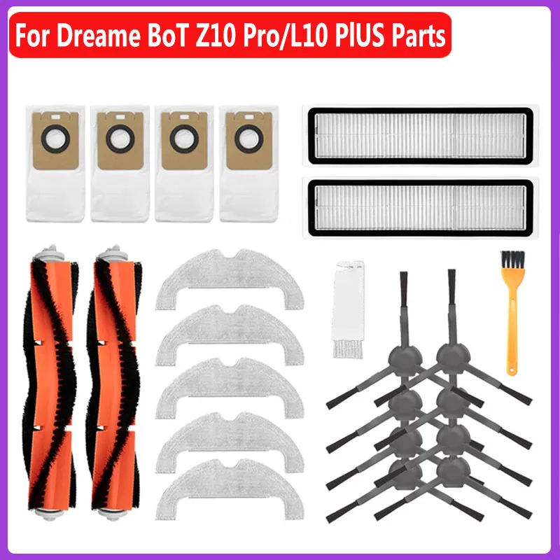 

For Dreame Bot Z10 pro L10 Plus Accessories Side Brush HEPA Filter Dust bag Mop Cleaning Cloth Xiaomi Vacuum Cleaner Spare Parts