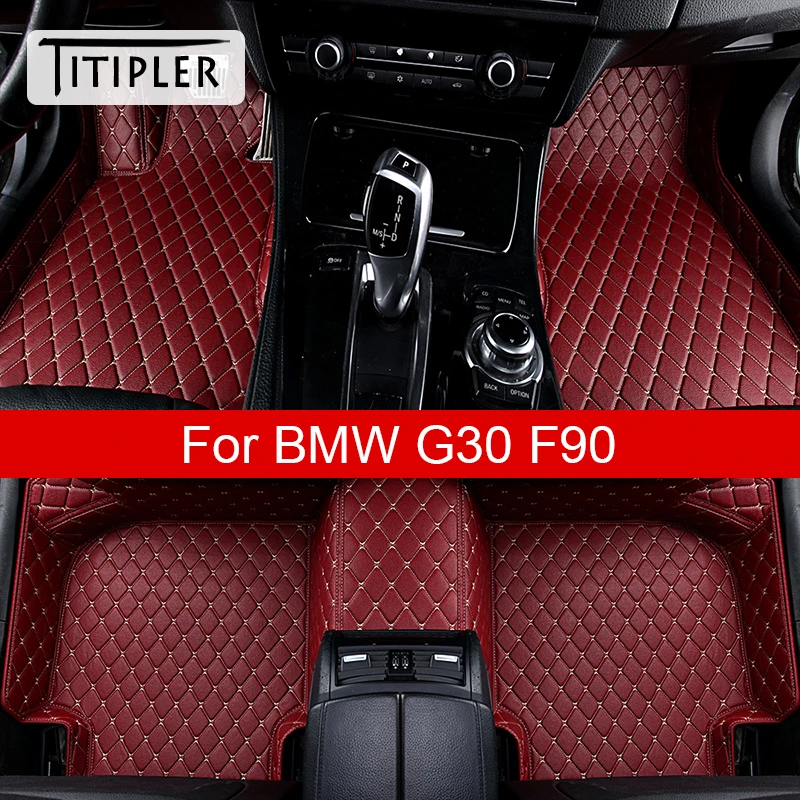 

TITIPLER Car Floor Mats For BMW G30 F90 5 Series 530I Sedan 4-Door 2017-2021 Years Foot Coche Accessories Auto