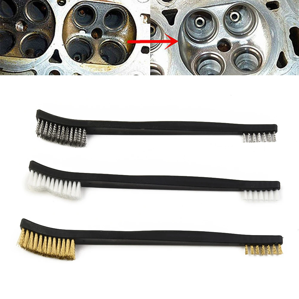 

5Pcs 170mm Wire Brushes Steel Wire/Copper Wire/Nylon Hand Tool Replacement For Metal Rust Removal Cleaning Light Scrubbing