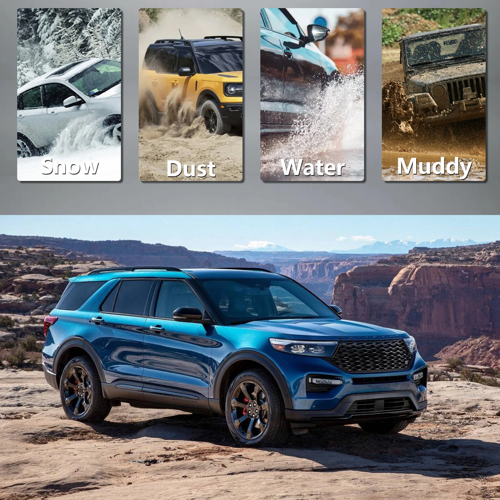 

4 шт. для Ford Explorer, брызговики, брызговики, брызговики, передние и задние автомобильные аксессуары 2020 2021 2022