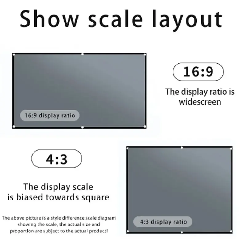 Экран-проектор с рамками 16:9 60-130 Дюймов