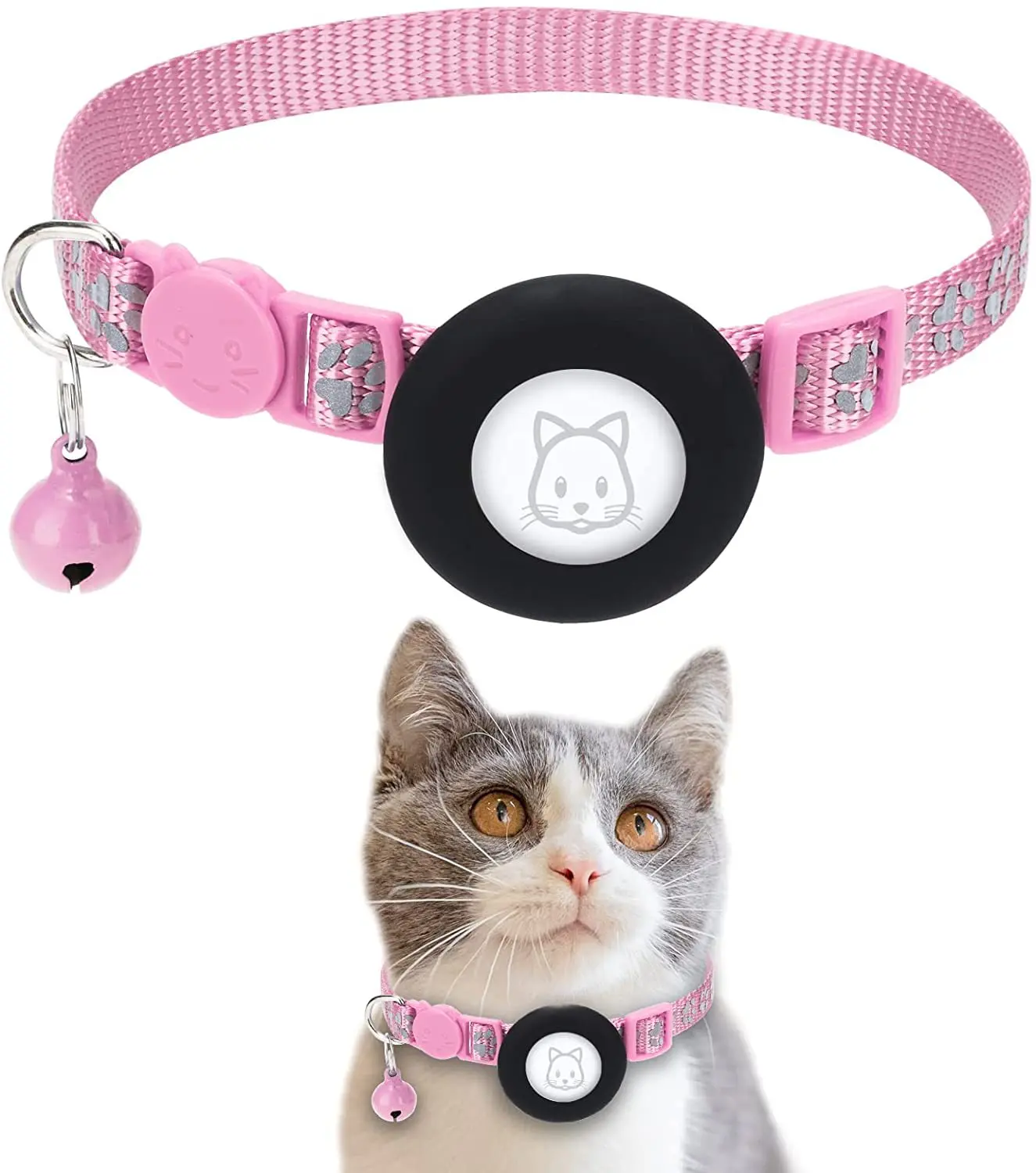 

For Apple Airtag Dog Collar Cat Pet Silicone Protective Case for Apple Airtags Pet Dog Cat Collar with Bell Air tag Accessories