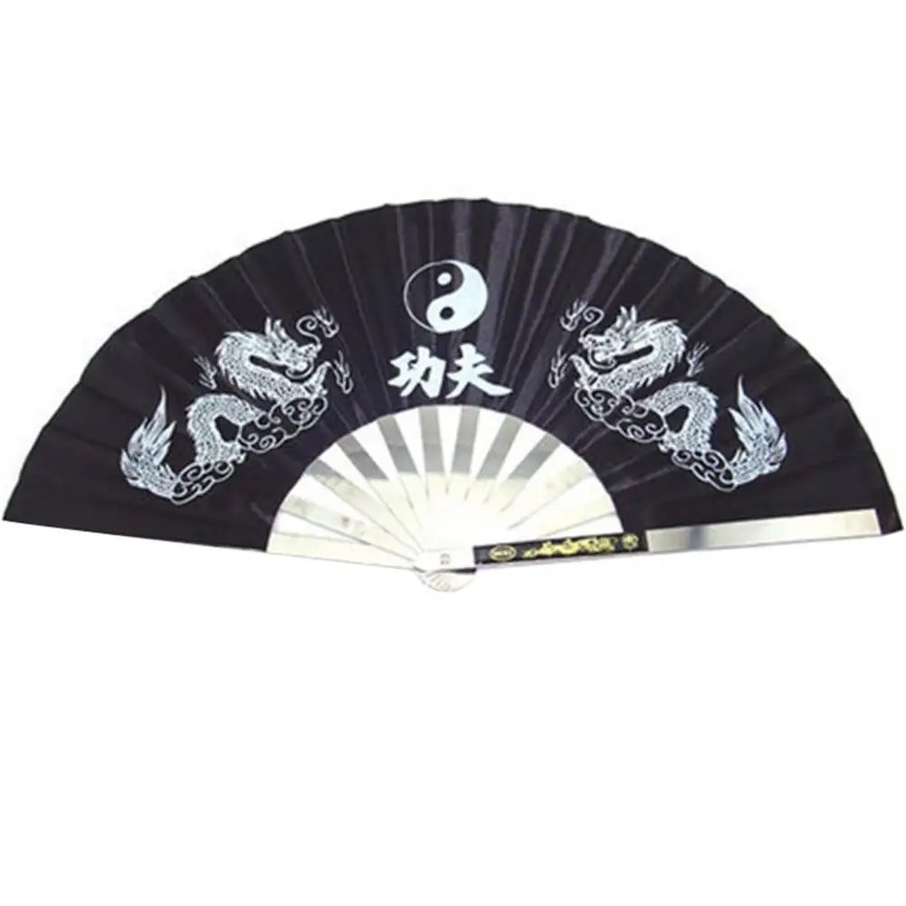 

Складной веер из нержавеющей стали Dual Dragon Print