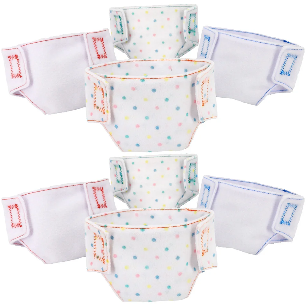 

8Pcs Lovely Dress Up Clothes Accessories Diapers for Dressing Up (Random Style)