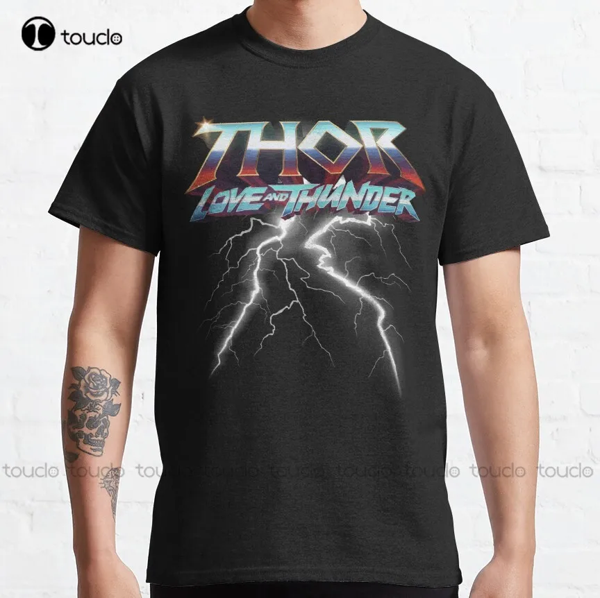 

[Thors] Классическая футболка Love And Thunder, высококачественные милые элегантные милые Мультяшные милые хлопковые футболки