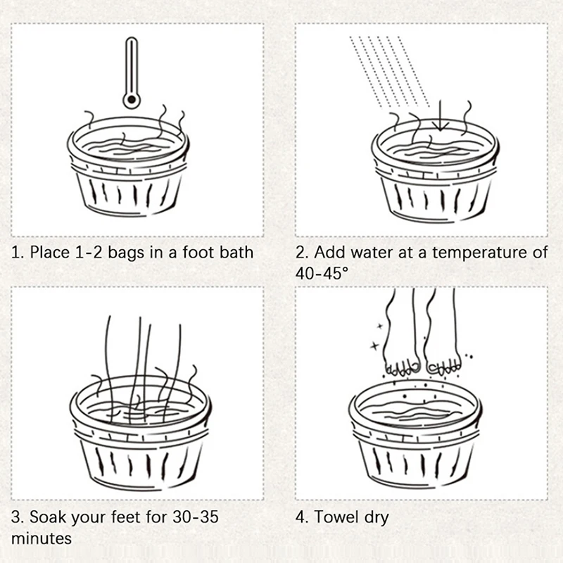 Лекарство для ног 30 шт. ванны спа-пакеты с травами полынья горячее купание уход за