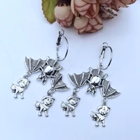 gothic glamour bat goddess earring jewellery design darkness gorgeous dangle earrings for for alternative girl punk occult gifts