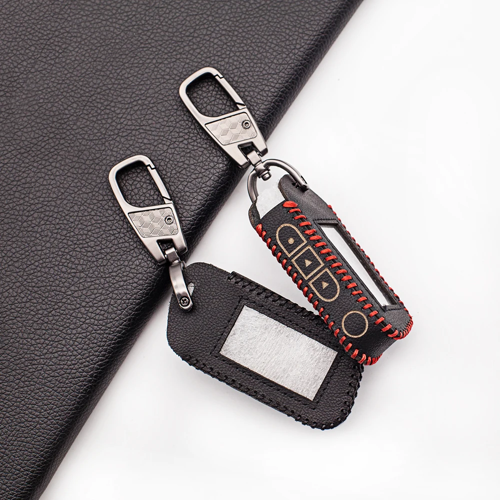 

High Quality Leather Key Case Cover For Starline A93 A63 A36 A39 Lcd Two Way Car Remote Controller Auto Alarm Protective Shell