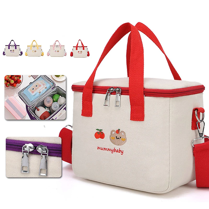 

Portable Lunch Bag Waterproof Thermal Insulated Lunch Box Bento Pouch Dinner Insulation Bag Student Thickened Cute Lunch Bags