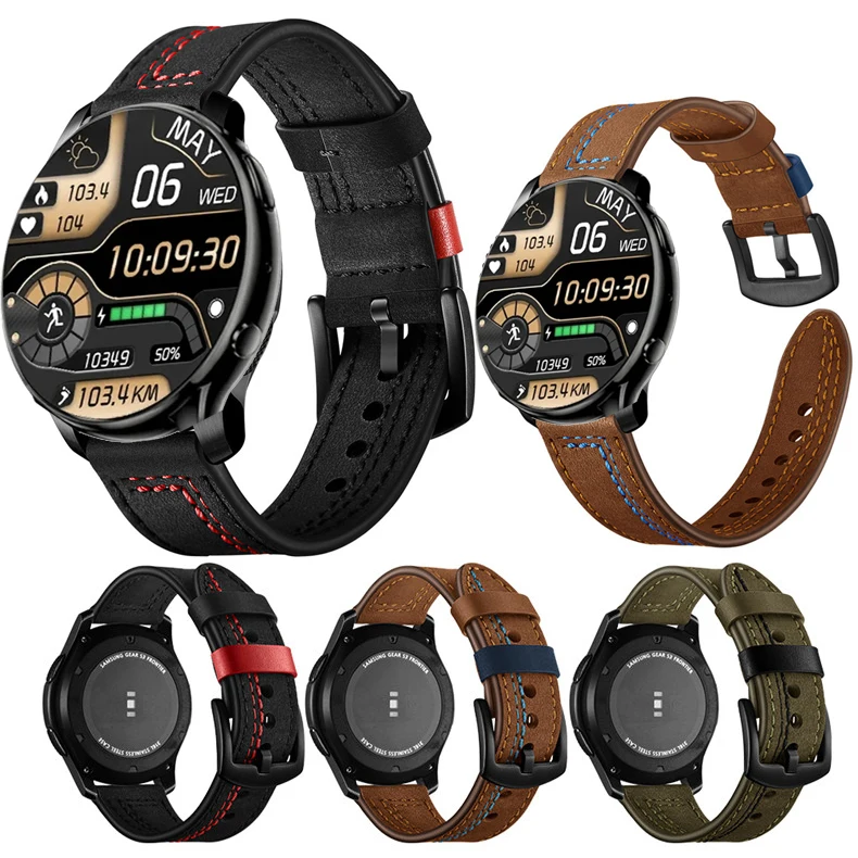 Ремешок кожаный для наручных часов быстросъемный Повседневный мягкий браслет