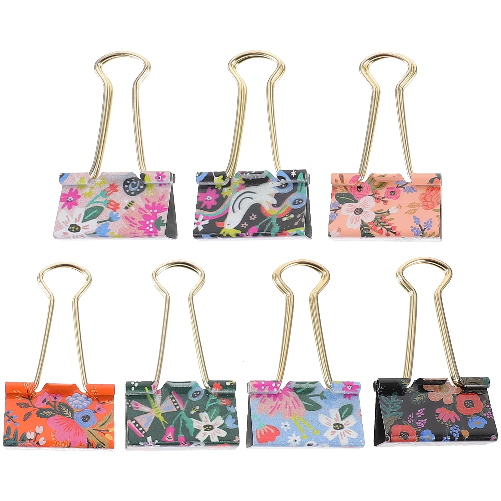 

7 Pcs Binder Clip Large Clips Colored Medium Paper Clamps Jumbo Small Mini Office