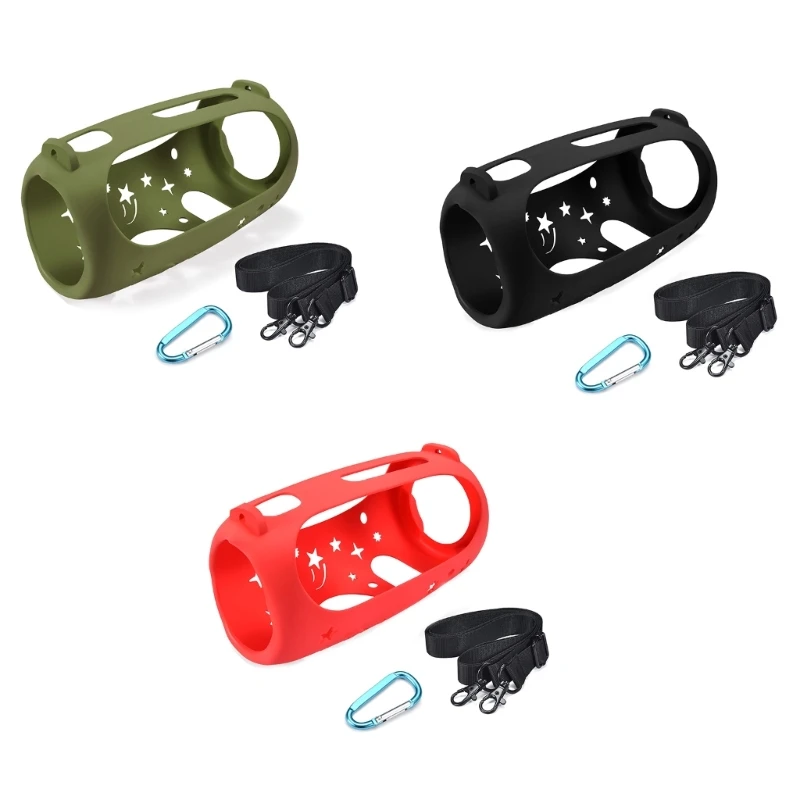 

41QA Speaker Silicone Cover Portable Protective with Belt for Pulse 5 Speaker