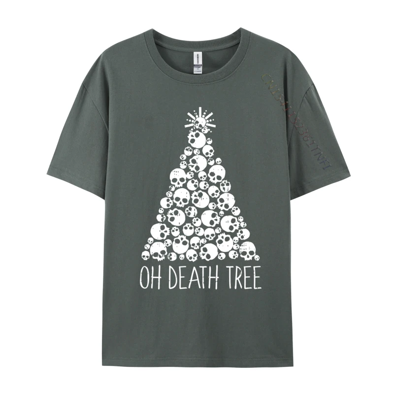 Skull Christmas Tree Goth Gothic X-Mas Bones Men Women T Shirts Cotton Tops 3d Printed T-Shirts Oh Death