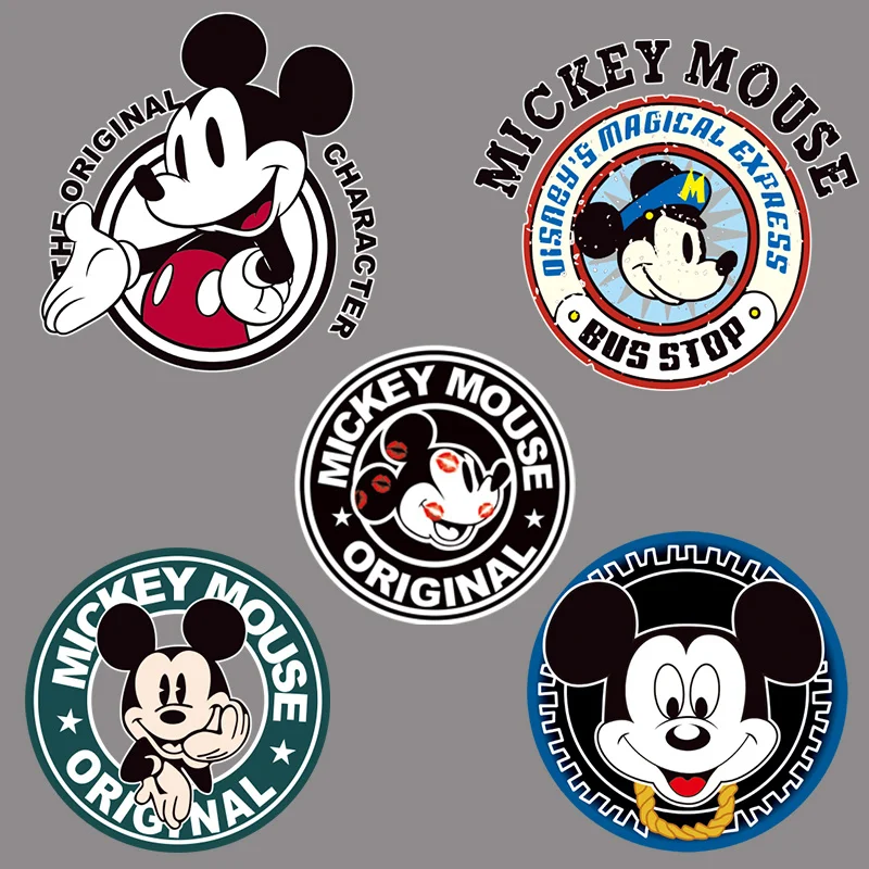 

Mickey Minnie Mouse Ironing Patches Disney Anime Heat Transfers Clothing Patch Cartoon DIY Sewing Clothes Bag Decor Sticker Gift